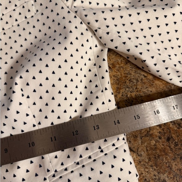 J. Crew White Polka Dot Tailored Size 00 Hip-Length Blazer Women’s - Picture 13 of 16
